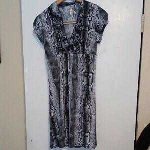 Heart Soul Snake Skin Print Womans Dress M